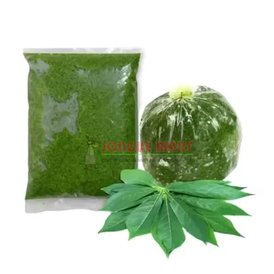 Feuilles de manioc prêtes à cuisiner