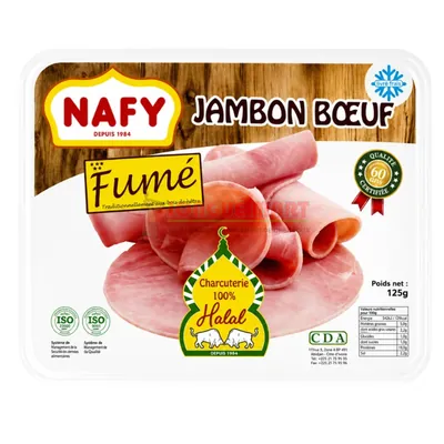 Jambon de bœuf fumé - 125g