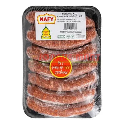 Merguez sans colorant - paquet de 1 kg