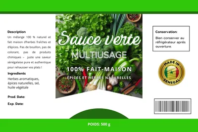 Sauce verte - Pot de 500g